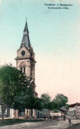 Humpolec, evangelický kostel na Komenského třídě (dnes v Husově ulici)